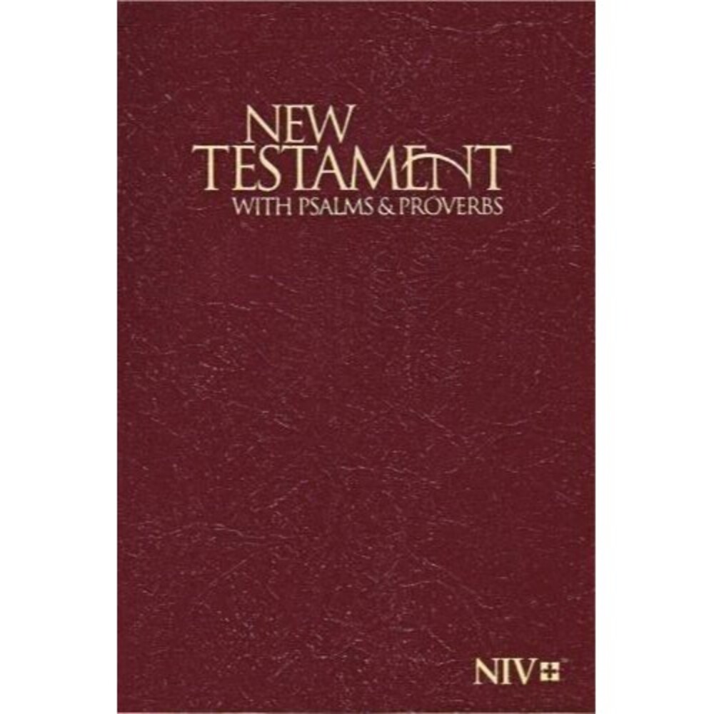 NIV, New Testament with Psalms and Proverbs, Pocket-Sized, Paperback, Burgundy